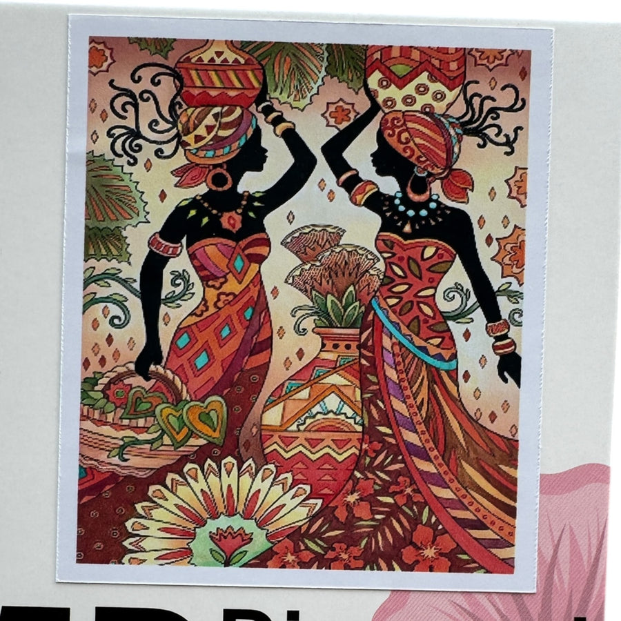 Kit de Pintura con Diamantes 5D - Diamond Paint - Africanas - 50 x 40 cms