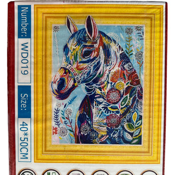 Kit de Pintura con Diamantes 5D - Diamond Paint - Caballo - 50 x 40 cms