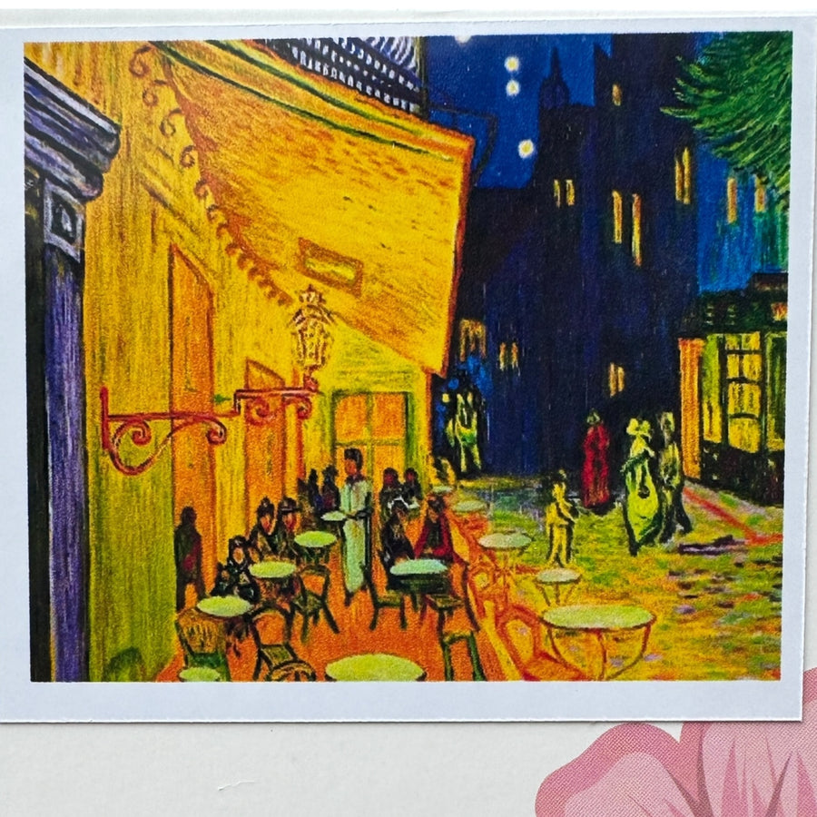 Kit de Pintura con Diamantes 5D - Diamond Paint - Terraza de Cafe en la Noche - Van Gogh - 50 x 40 cms