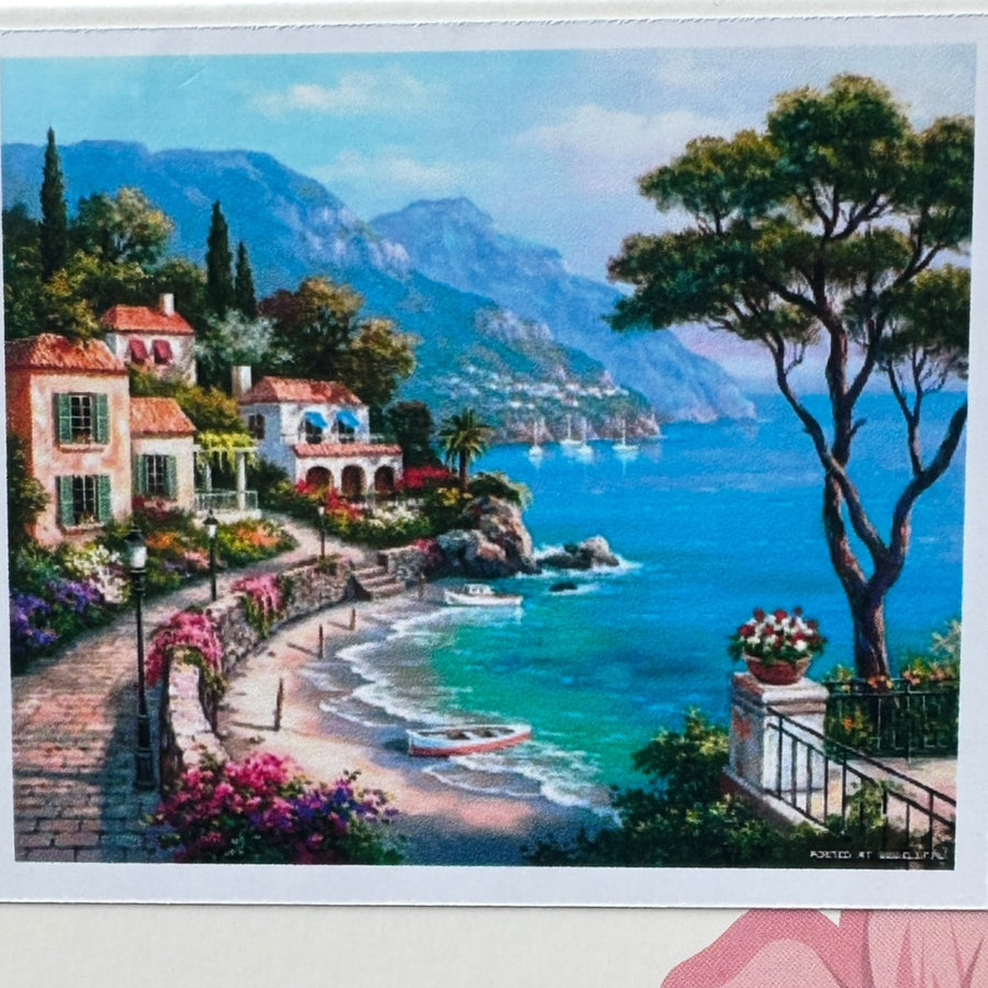 Kit de Pintura con Diamantes 5D - Diamond Paint - Costa Azul - 50 x 40 cms