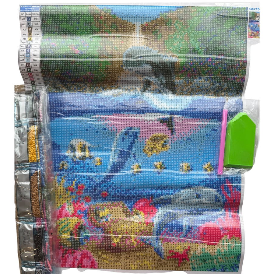 Kit de Pintura con Diamantes 5D - Diamond Paint - Oceano Infantil - 50 x 40 cms (Copy)