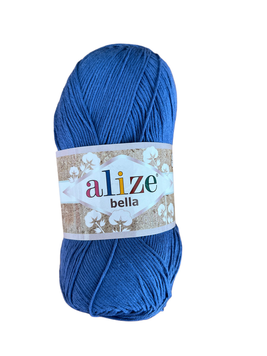 Hilo Alize Bella Unicolor Azul Rey #333 x 100 gramos