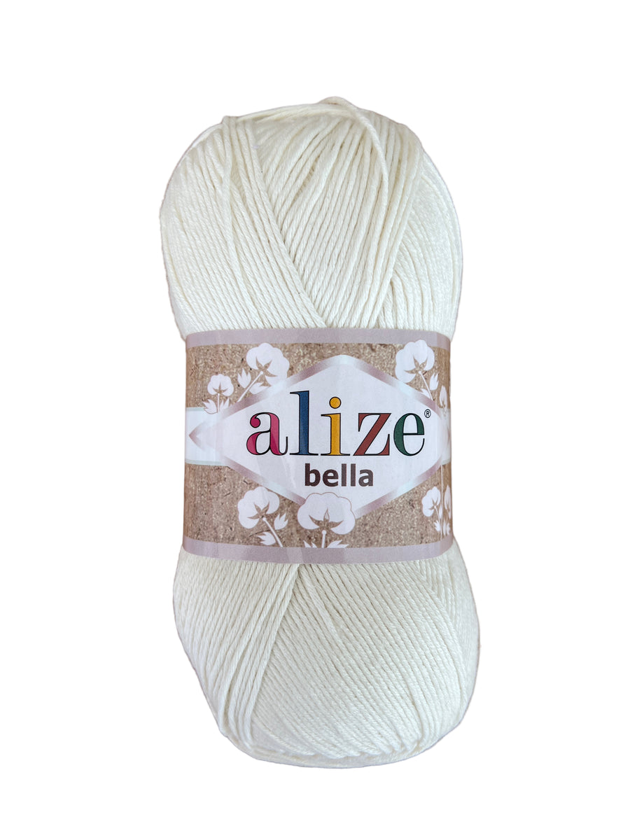 Hilo Alize Bella Unicolor Crudo #062 x 100 gramos