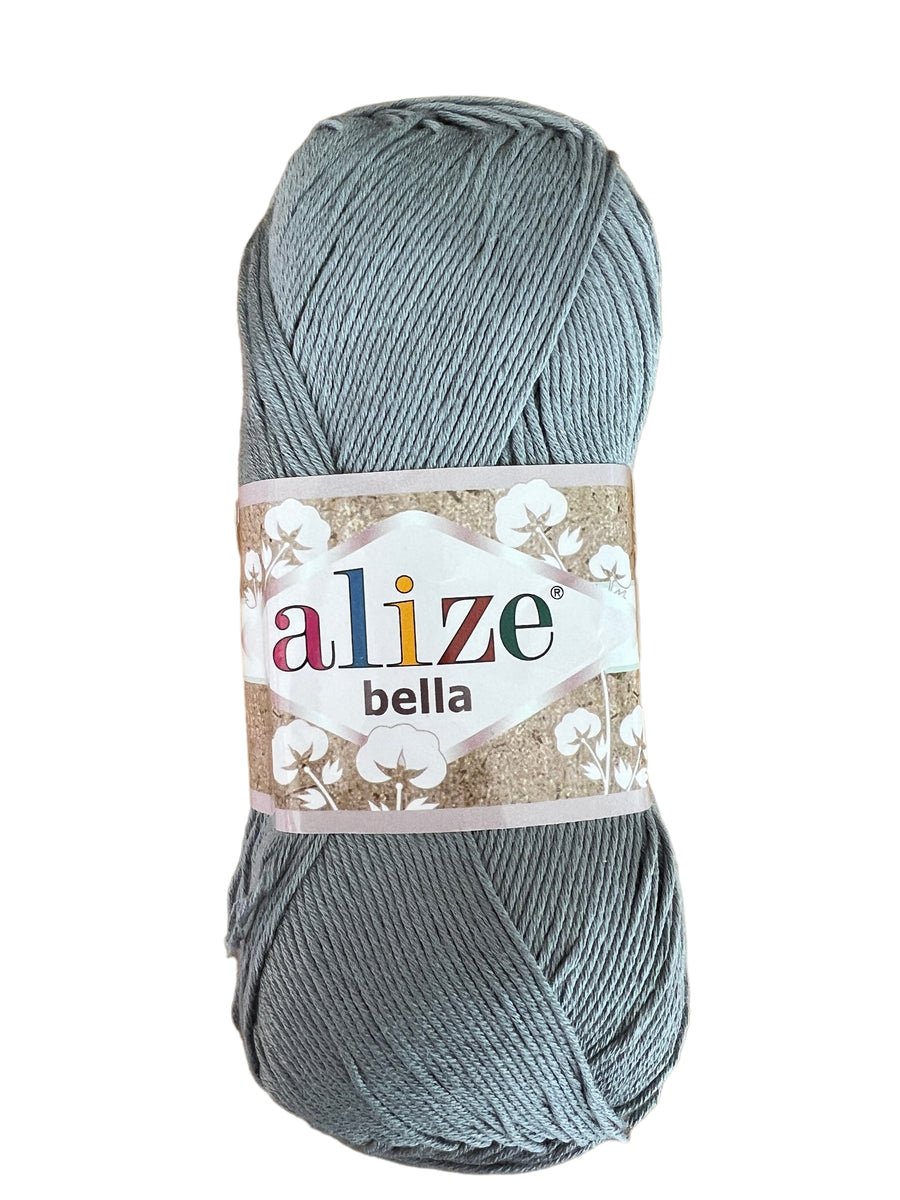 Hilo Alize Bella Unicolor Gris Oscuro #087 x 100 gramos