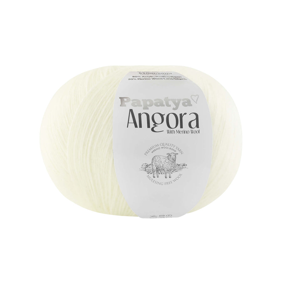 Lana Papatya Angora Crudo # 1200