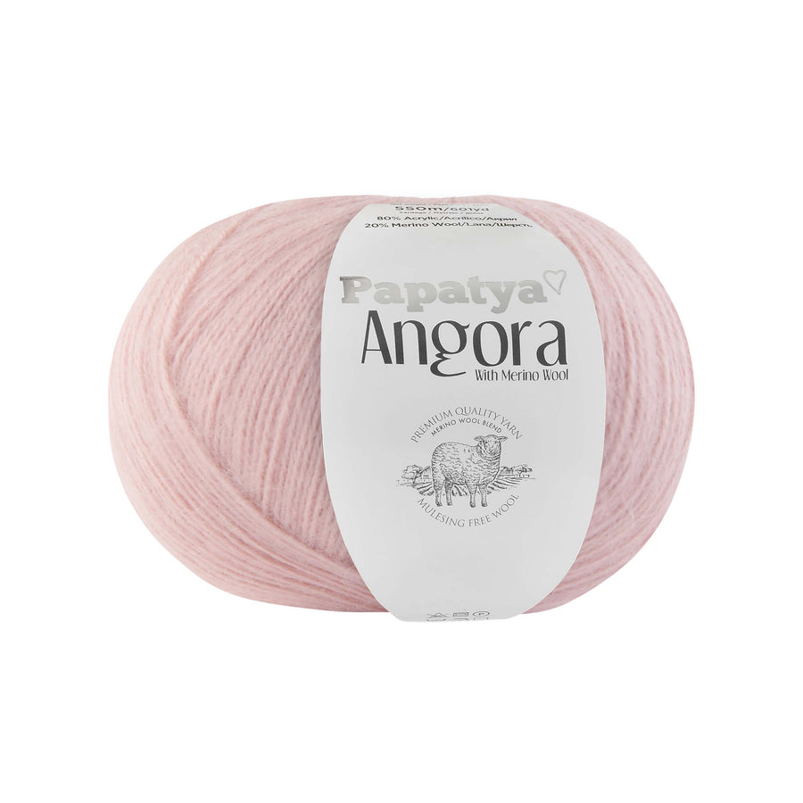 Lana Papatya Angora Palo de Rosa # 4120