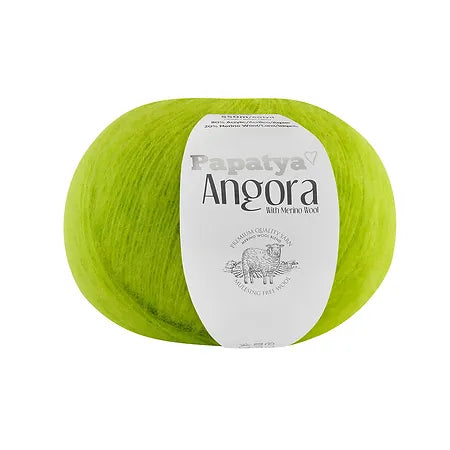 Lana Papatya Angora Verde Limón # 6740