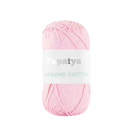 Lana Papatya Cotton Supreme Rosado Claro # 4435 x 50 gramos