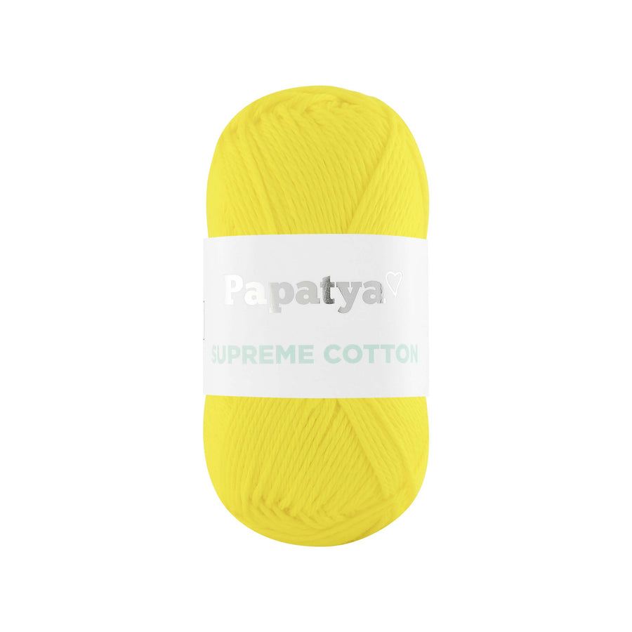 Lana Papatya Cotton Supreme Amarillo # 7050 x 50 gramos