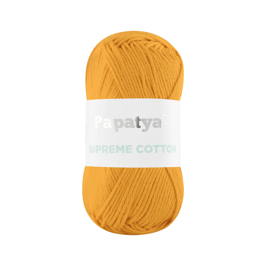Lana Papatya Cotton Supreme Amarillo Fuerte # 7850 x 50 gramos