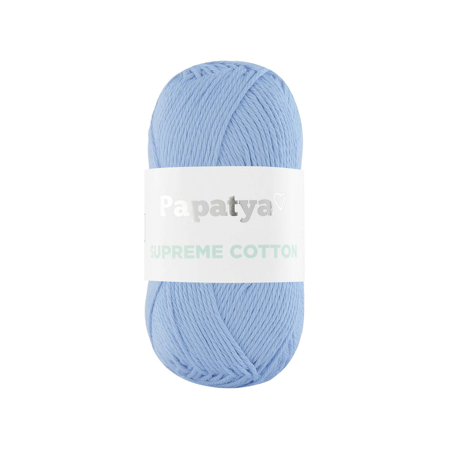 Lana Papatya Cotton Supreme Azul Bebe # 5150 x 50 gramos