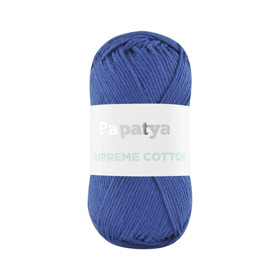 Lana Papatya Cotton Supreme Azul # 5235 x 50 gramos