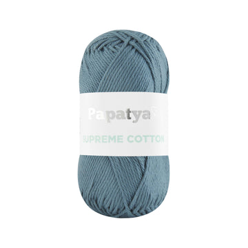 Lana Papatya Cotton Supreme Azul Grisoso # 5080 x 50 gramos