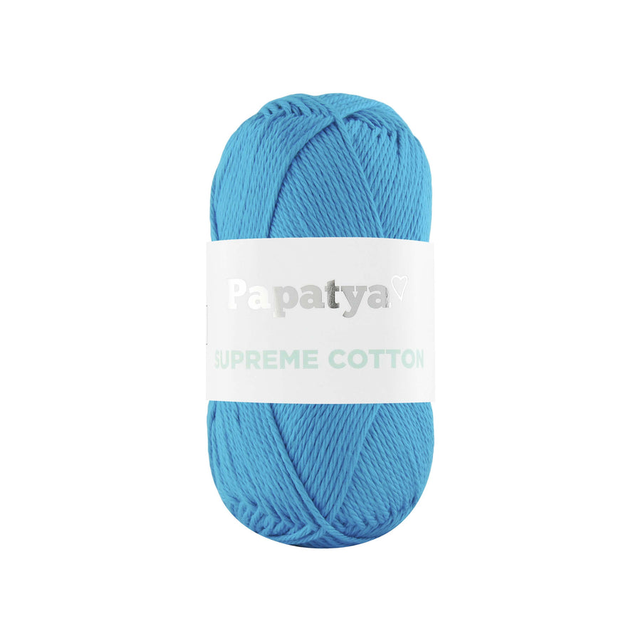 Lana Papatya Cotton Supreme Azul Indigo # 5650 x 50 gramos