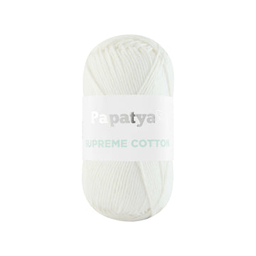 Lana Papatya Cotton Supreme Blanco # 1200 x 50 gramos