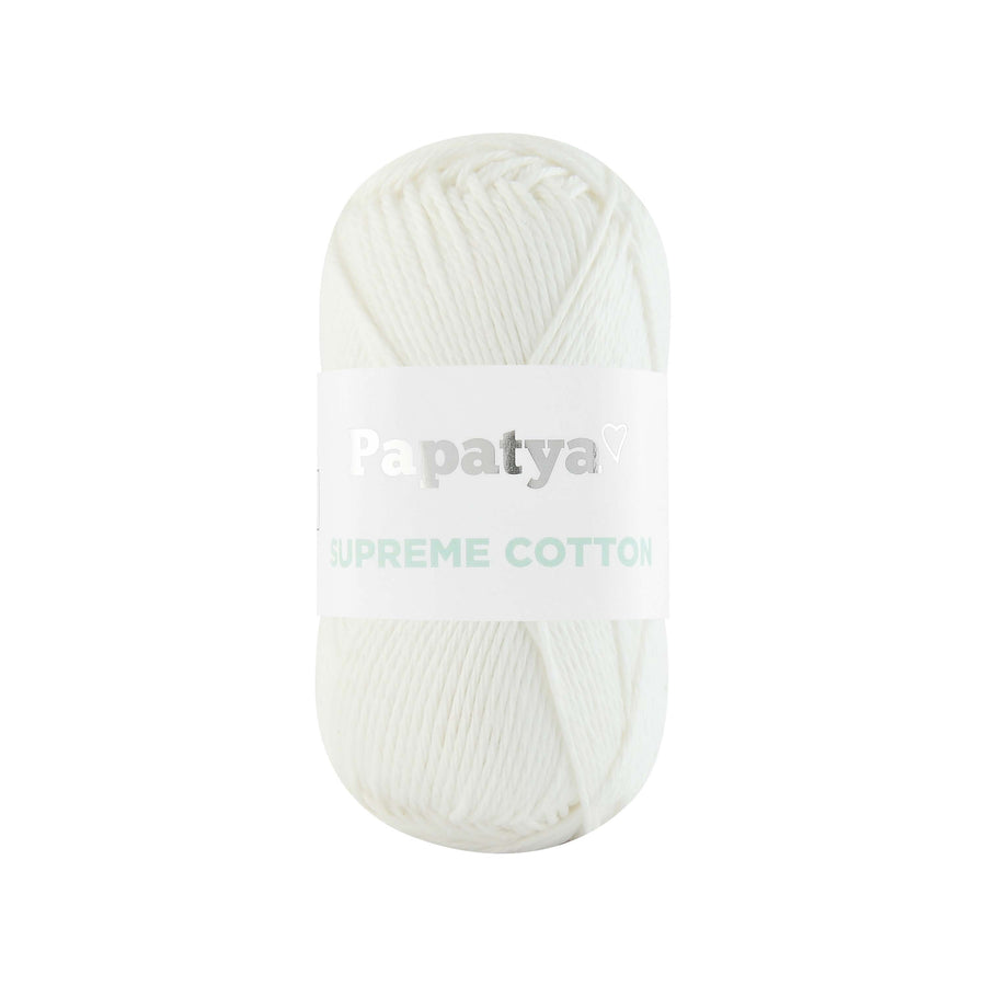 Lana Papatya Cotton Supreme Blanco # 1200 x 50 gramos