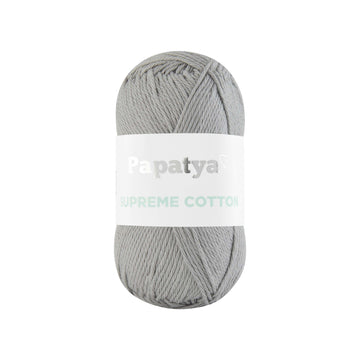 Lana Papatya Cotton Supreme Gris # 2560 x 50 gramos