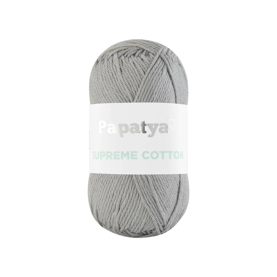 Lana Papatya Cotton Supreme Gris # 2560 x 50 gramos