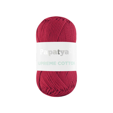 Lana Papatya Cotton Supreme Vinotinto # 3225 x 50 gramos