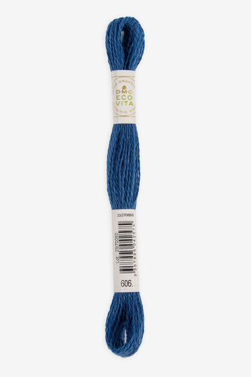 Lana Fina Organica para Bordar DMC Ecovita - 606 - Azul