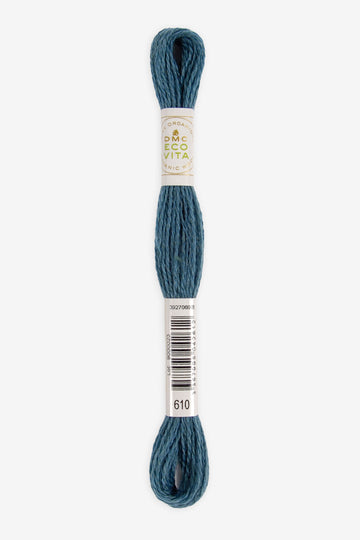 Lana Fina Organica para Bordar DMC Ecovita - 610 - Azul