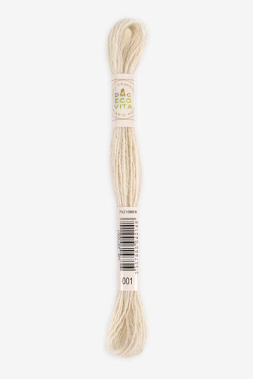 Lana Fina Organica para Bordar DMC Ecovita - 001 - Crudo