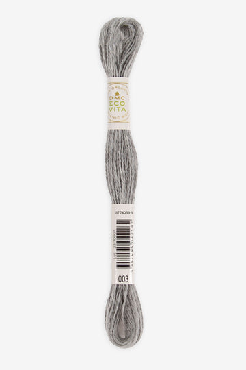 Lana Fina Organica para Bordar DMC Ecovita - 003 - Gris