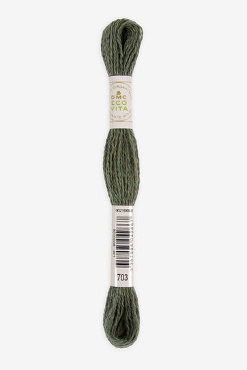 Lana Fina Organica para Bordar DMC Ecovita - 703 - Verde
