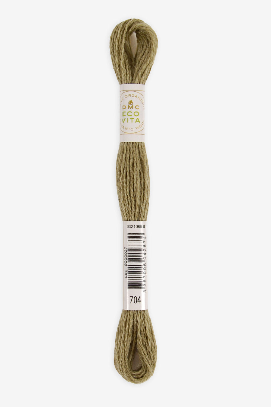 Lana Fina Organica para Bordar DMC Ecovita - 704 - Verde