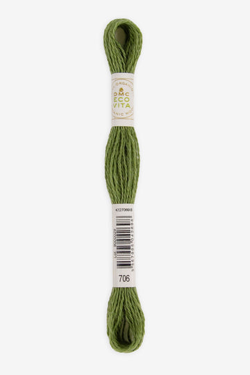 Lana Fina Organica para Bordar DMC Ecovita - 706 - Verde