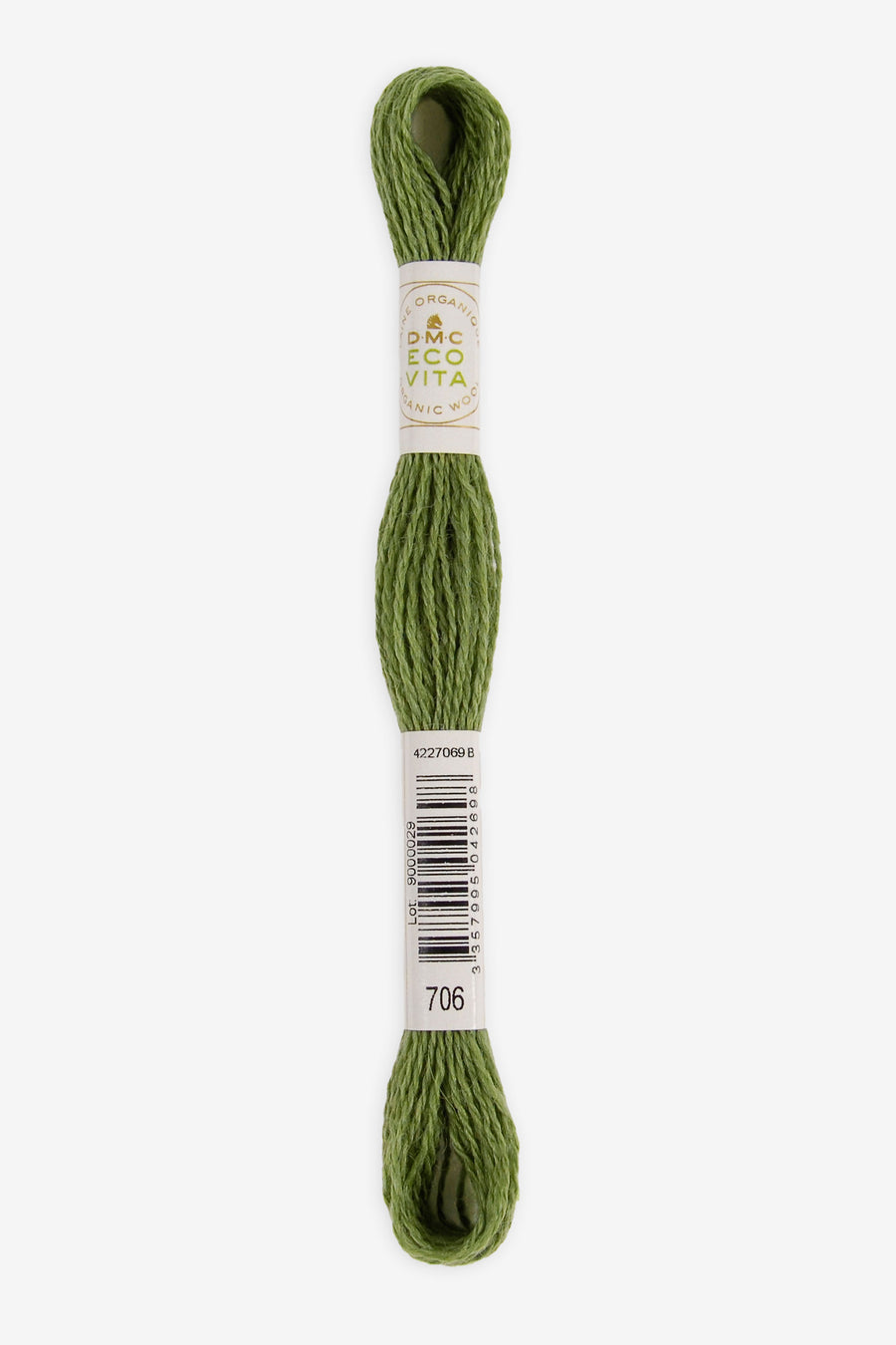 Lana Fina Organica para Bordar DMC Ecovita - 706 - Verde