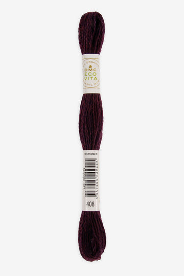 Lana Fina Organica para Bordar DMC Ecovita - 408 - Vinotinto