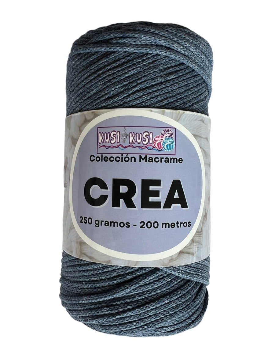 Lana Kusi Kusi Cordón Crea (antes Macrame) Azul Grisaseo # 18