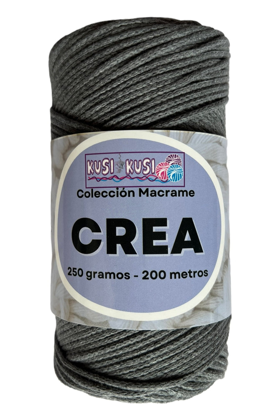 Lana Kusi Kusi Crea (antes Macrame) Gris Oscuro # 3