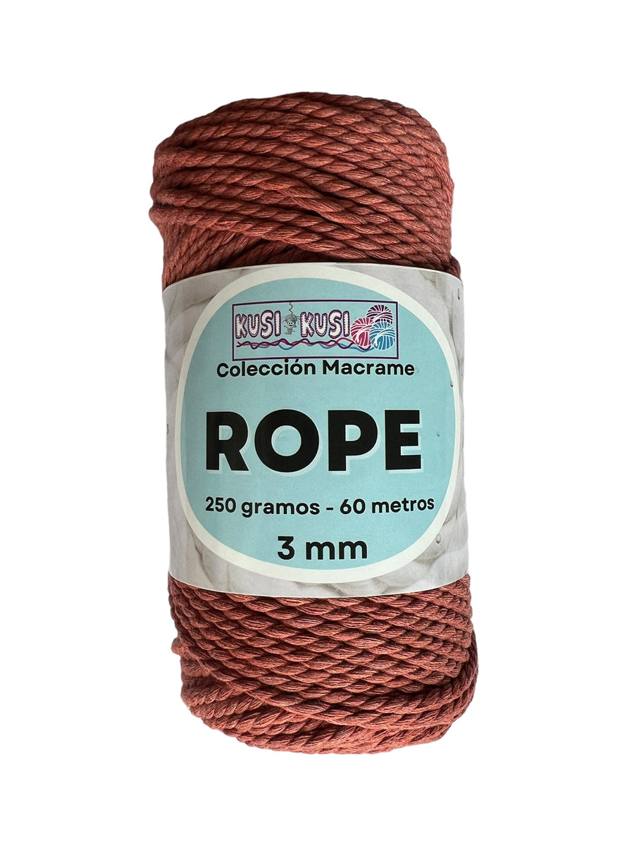 Lana Kusi Kusi Rope/Cuerda Café 3 mm # 506