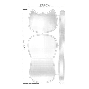 Malla plástica canvas para clutch redondo (3 piezas)