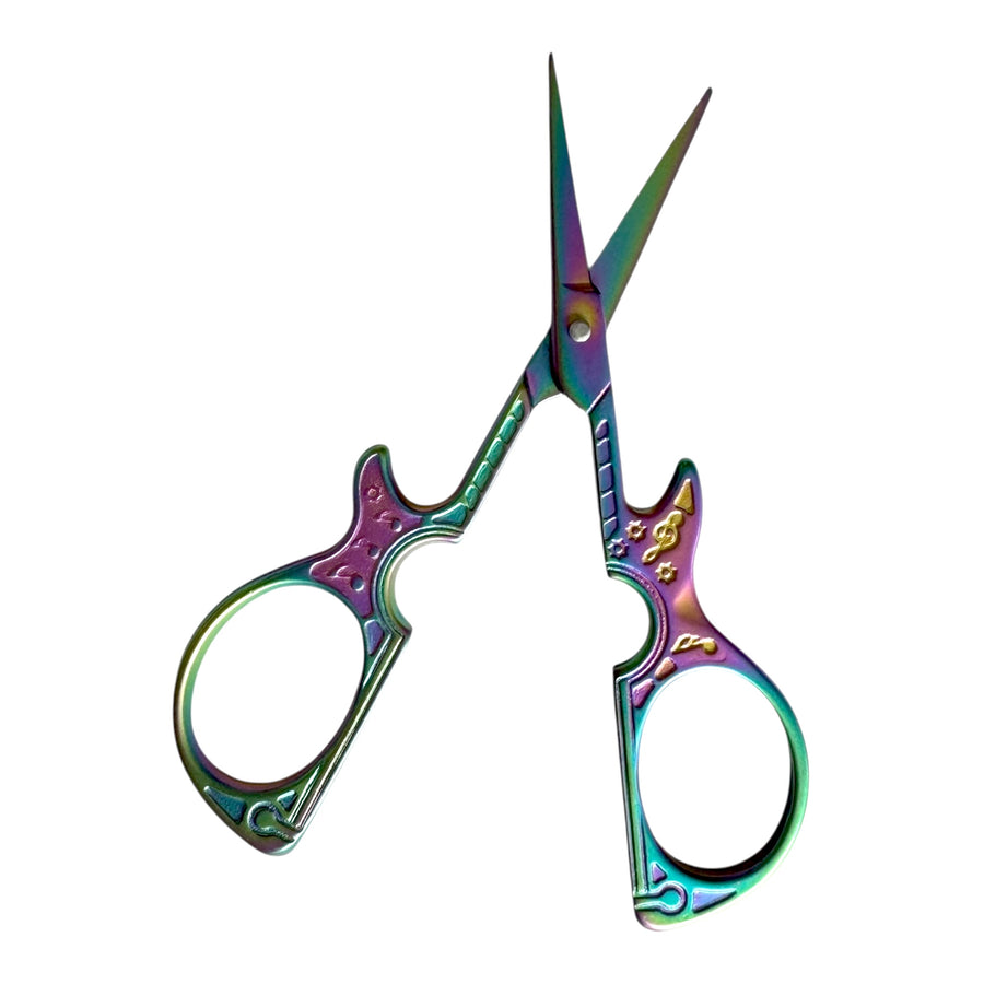 Tijera Guitarra Irisada 11 cm