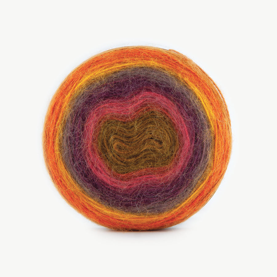 Lana Papatya Angora Cake Colores Cálidos Matizado 604