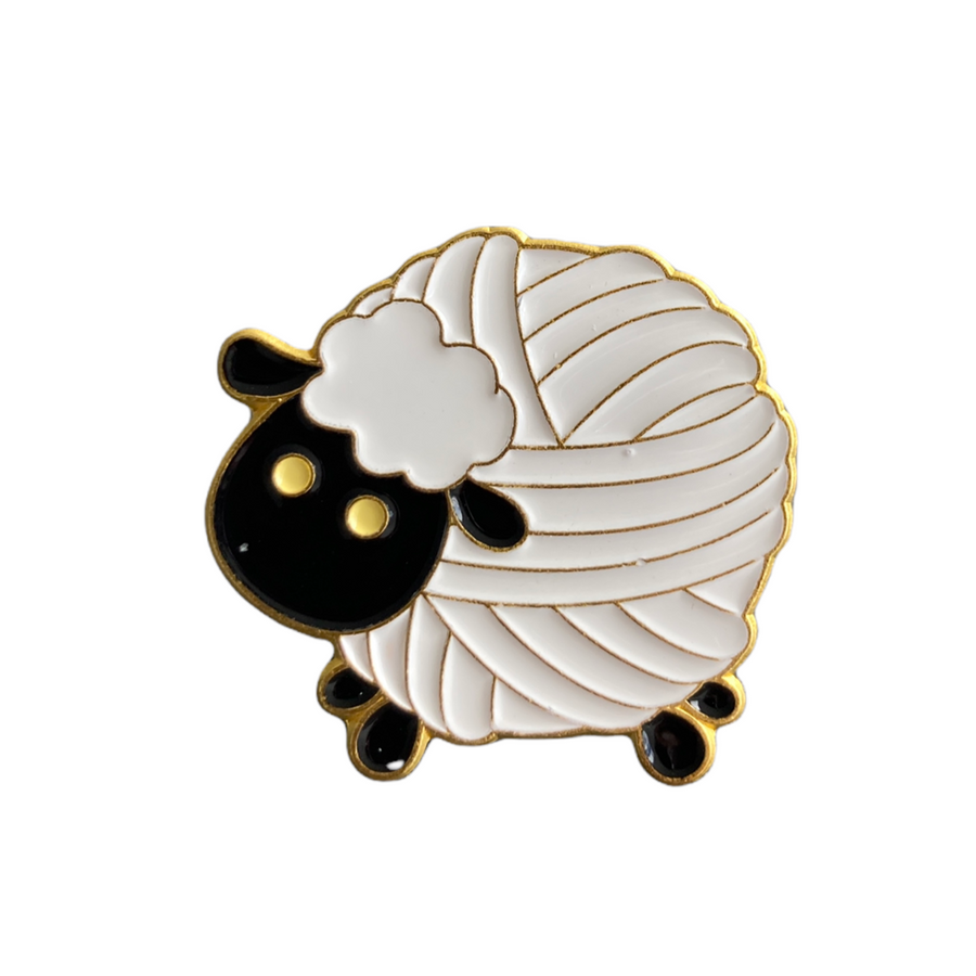 Pin decorativo Ovillo Oveja Blanca