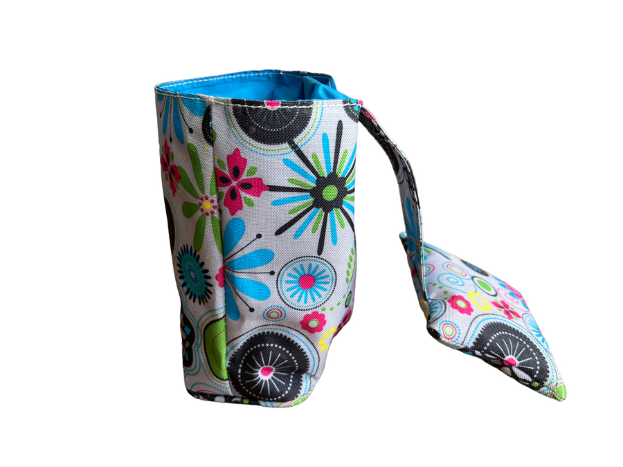 Bolsa Canguro Auxiliar Estampado Flor y Mandala Gris