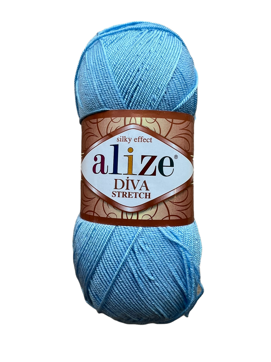Hilo Alize Diva Stretch Azul Claro #350