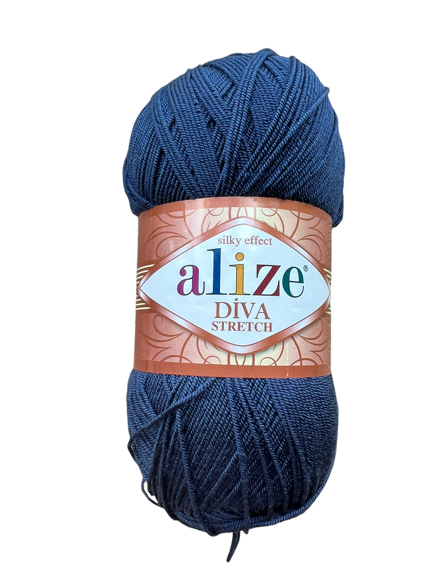Hilo Alize Diva Stretch Azul Oscuro #361