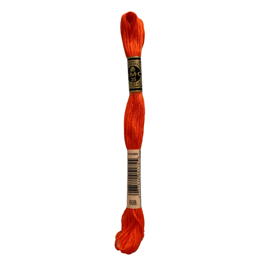 Hilo para Bordar DMC Mouliné Spécial - 608 - Rojo