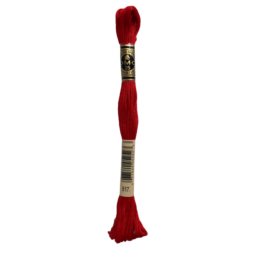 Hilo para Bordar DMC Mouliné Spécial - 817 - Rojo