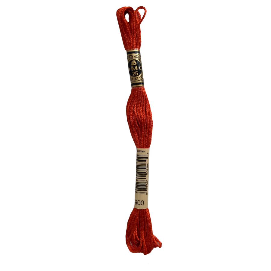 Hilo para Bordar DMC Mouliné Spécial - 900 - Rojo