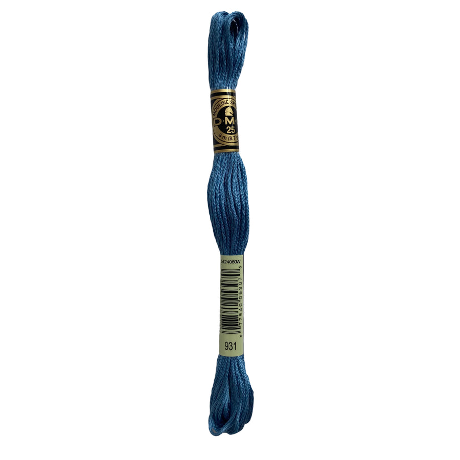 Hilo para Bordar DMC Mouliné Spécial - 931 - Azul