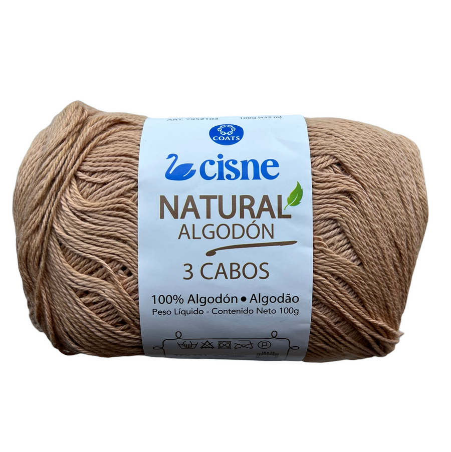 Hilo Cisne Natural Algodón 3 Cabos Beige 373