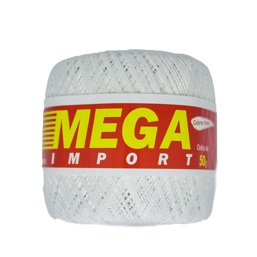 Hilo Crochet Mega Blanco # 8001