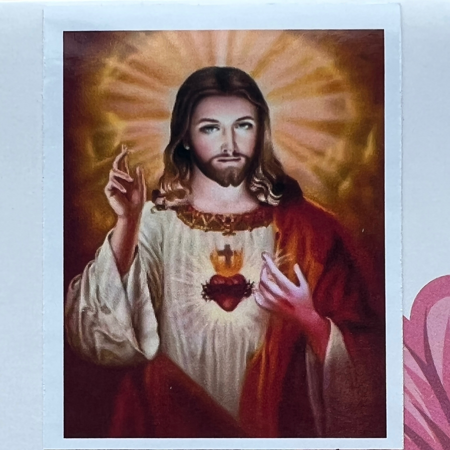 Kit de Pintura con Diamantes 5D - Diamond Paint - Corazon de Jesus - 30 x 40 cms
