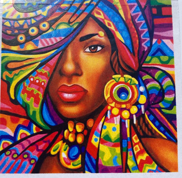 Kit de Pintura con Diamantes 5D - Diamond Paint - Africana - 30 x 40 cms